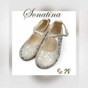 Sonatina Girls Gold Dot Mary Jane Shoes – Size EU 28 / US 11 – Made in Spain